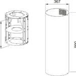 KIT CHIMNEY+EXTENSION D370 F990 10L