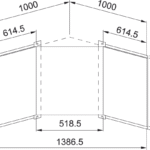 KIT 3 BACK PANEL  X CORNER